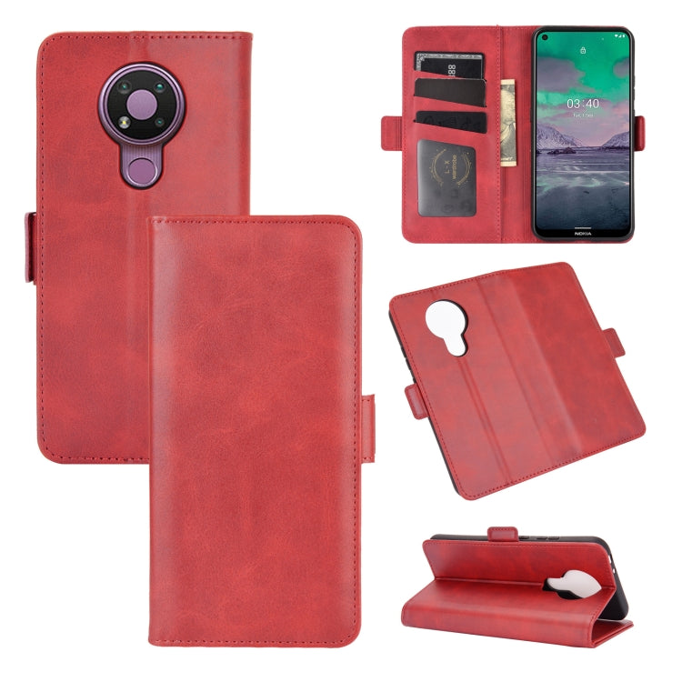 Per Nokia 3.4 Custodia in pelle a vibrazione orizzontale con fibbia magnetica a doppio lato con supporto, slot per schede e portafoglio, For Nokia 3.4