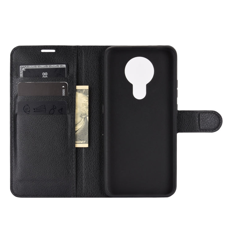 Per Nokia 3.4 Litchi Texture Custodia protettiva a vibrazione orizzontale con supporto, slot per schede e portafoglio, For Nokia 3.4