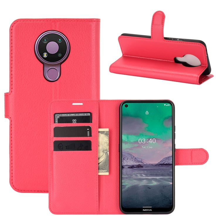 Per Nokia 3.4 Litchi Texture Custodia protettiva a vibrazione orizzontale con supporto, slot per schede e portafoglio, For Nokia 3.4