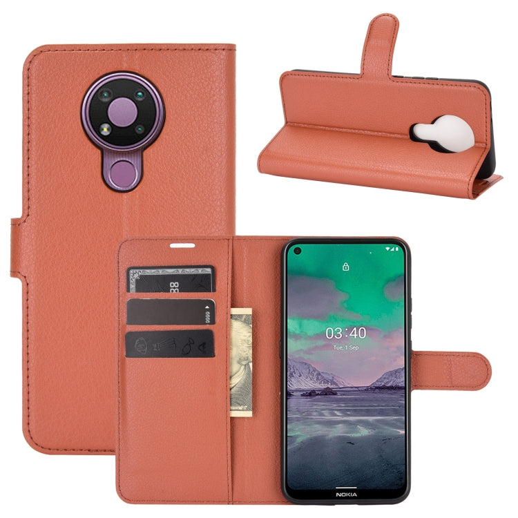Per Nokia 3.4 Litchi Texture Custodia protettiva a vibrazione orizzontale con supporto, slot per schede e portafoglio, For Nokia 3.4
