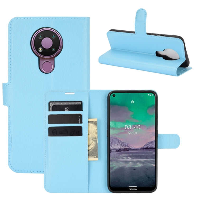 Per Nokia 3.4 Litchi Texture Custodia protettiva a vibrazione orizzontale con supporto, slot per schede e portafoglio, For Nokia 3.4