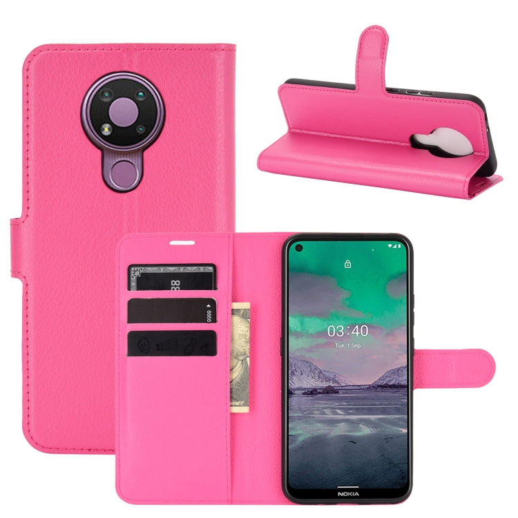 Per Nokia 3.4 Litchi Texture Custodia protettiva a vibrazione orizzontale con supporto, slot per schede e portafoglio, For Nokia 3.4