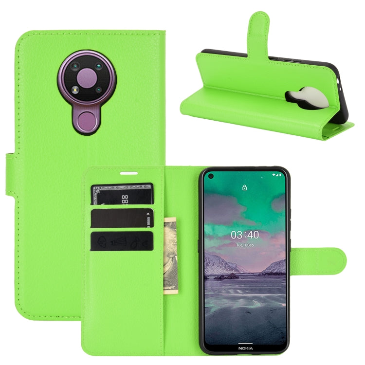 Per Nokia 3.4 Litchi Texture Custodia protettiva a vibrazione orizzontale con supporto, slot per schede e portafoglio, For Nokia 3.4