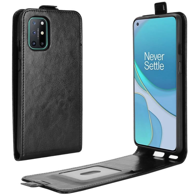 Per OnePlus 8T R64 Texture Custodia protettiva in pelle a vibrazione verticale singola con slot per schede e cornice per foto, For OnePlus 8T