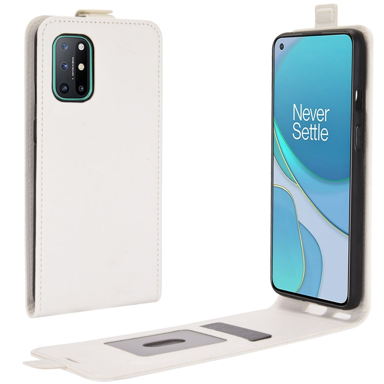 Per OnePlus 8T R64 Texture Custodia protettiva in pelle a vibrazione verticale singola con slot per schede e cornice per foto, For OnePlus 8T