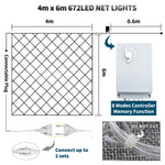 Luci LED 4x6m per decorazioni feste 220V spina UE