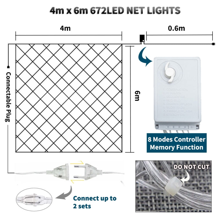 Luci LED 4x6m per decorazioni feste 220V spina UE