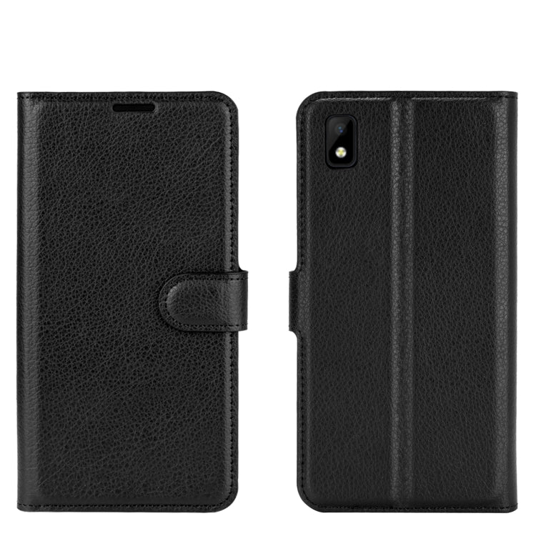Per ZTE Blade L210 Litchi Texture Custodia protettiva a vibrazione orizzontale con supporto, slot per schede e portafoglio, For ZTE Blade L210
