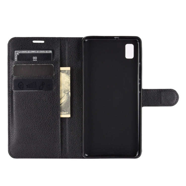 Per ZTE Blade L210 Litchi Texture Custodia protettiva a vibrazione orizzontale con supporto, slot per schede e portafoglio, For ZTE Blade L210
