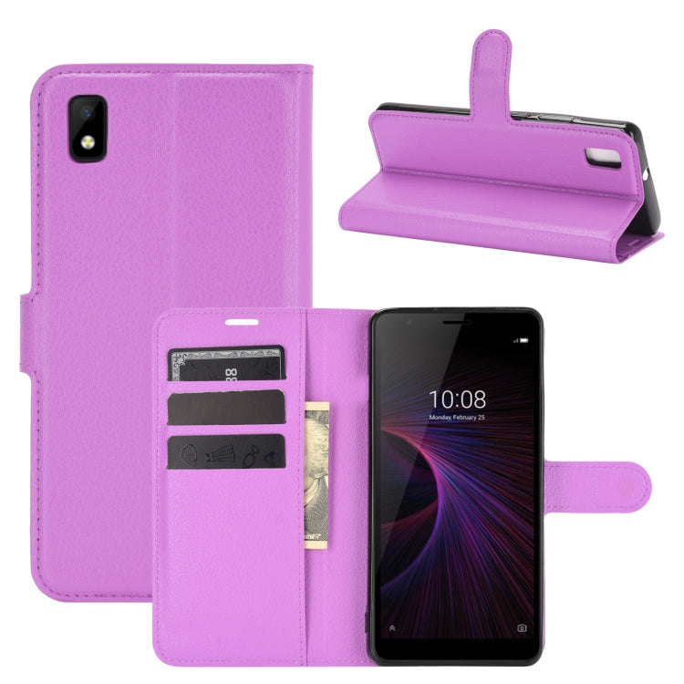 Per ZTE Blade L210 Litchi Texture Custodia protettiva a vibrazione orizzontale con supporto, slot per schede e portafoglio, For ZTE Blade L210
