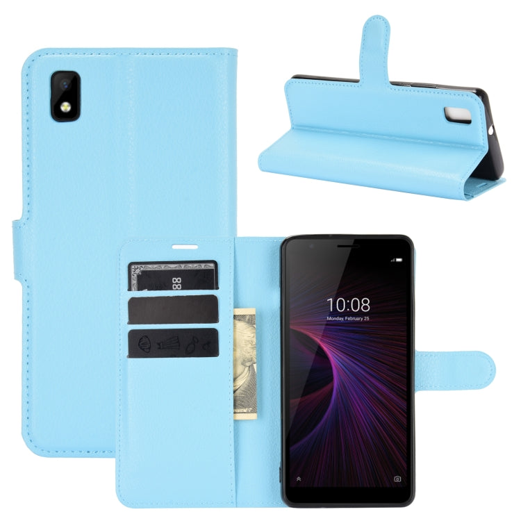 Per ZTE Blade L210 Litchi Texture Custodia protettiva a vibrazione orizzontale con supporto, slot per schede e portafoglio, For ZTE Blade L210