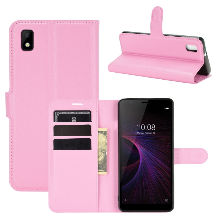 Per ZTE Blade L210 Litchi Texture Custodia protettiva a vibrazione orizzontale con supporto, slot per schede e portafoglio, For ZTE Blade L210
