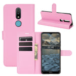 Per Nokia 2.4 Litchi Texture Custodia protettiva a vibrazione orizzontale con supporto, slot per schede e portafoglio, For Nokia 2.4