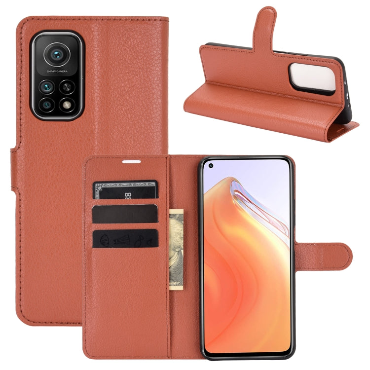 Per Xiaomi Mi 10T / 10T Pro Litchi Texture Custodia protettiva a vibrazione orizzontale con supporto e slot per schede e portafoglio, For Xiaomi Mi 10T