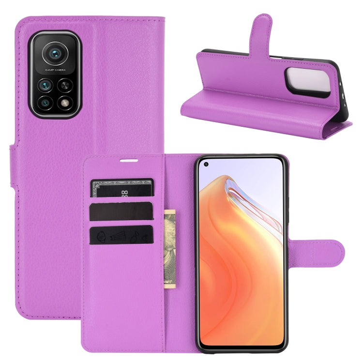 Per Xiaomi Mi 10T / 10T Pro Litchi Texture Custodia protettiva a vibrazione orizzontale con supporto e slot per schede e portafoglio, For Xiaomi Mi 10T