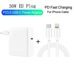 Caricabatterie USB-C 30W PD3.0 con cavo da 1 m e spina UE - immagine 2