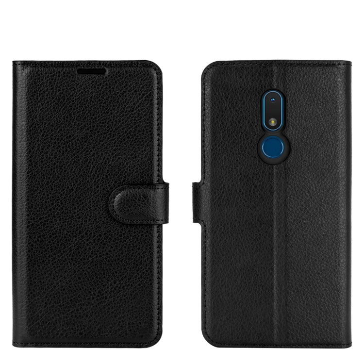 Per Nokia C3 Litchi Texture orizzontale Flip custodia in pelle con supporto e slot per schede e portafoglio, For Nokia C3