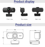 Webcam USB 2K Full HD con microfono e messa a fuoco automatica