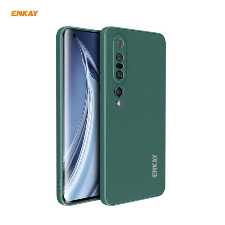 Per Xiaomi Mi 10 Pro 5G Hat-Prince ENKAY ENK-PC076 Custodia protettiva antiurto in silicone liquido con bordo dritto, For Xiaomi Mi 10 Pro 5G