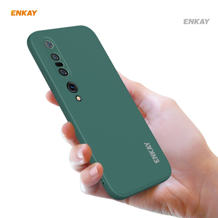 Per Xiaomi Mi 10 Pro 5G Hat-Prince ENKAY ENK-PC076 Custodia protettiva antiurto in silicone liquido con bordo dritto, For Xiaomi Mi 10 Pro 5G