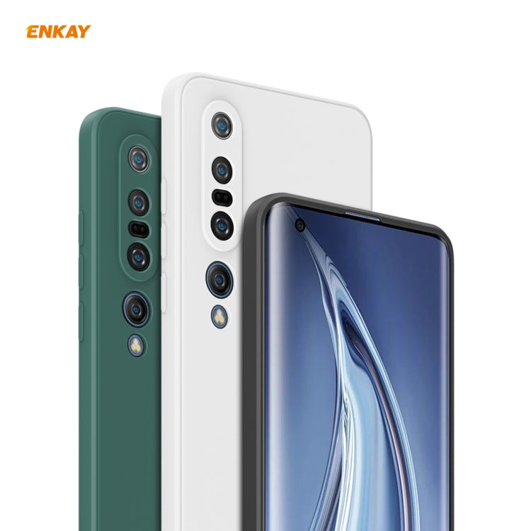 Per Xiaomi Mi 10 Pro 5G Hat-Prince ENKAY ENK-PC076 Custodia protettiva antiurto in silicone liquido con bordo dritto, For Xiaomi Mi 10 Pro 5G