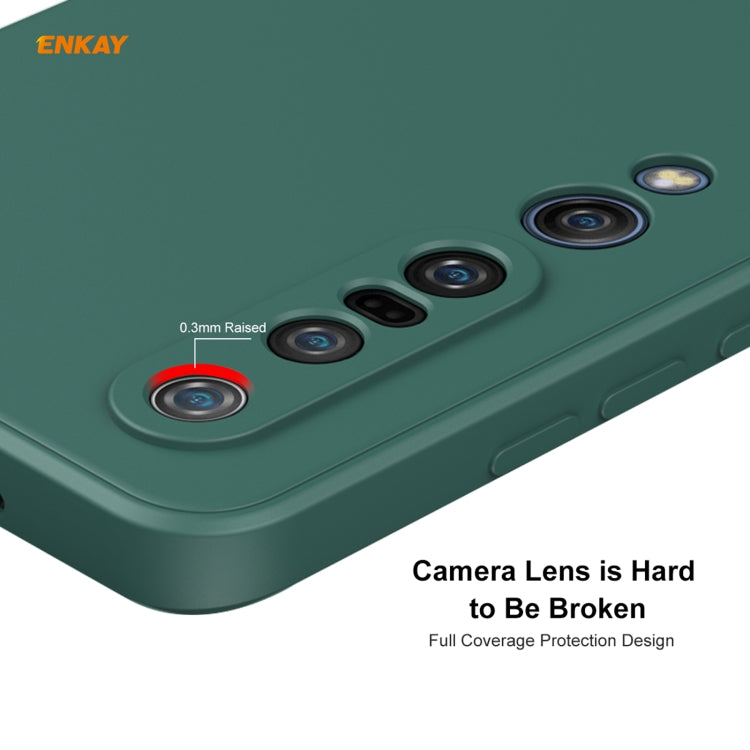 Per Xiaomi Mi 10 Pro 5G Hat-Prince ENKAY ENK-PC076 Custodia protettiva antiurto in silicone liquido con bordo dritto, For Xiaomi Mi 10 Pro 5G