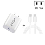 Caricabatterie da viaggio 20W USB-C PD con cavi 1m