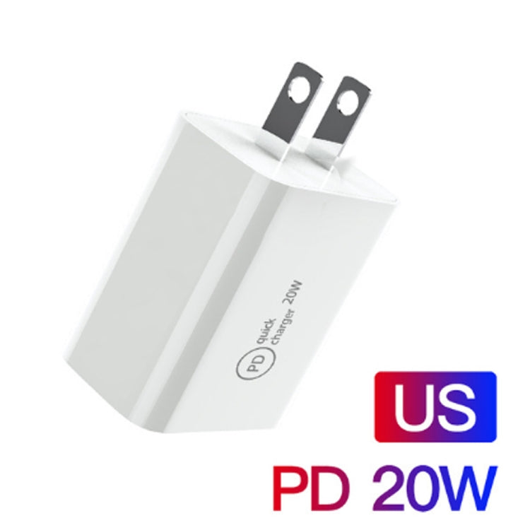 Caricabatterie da viaggio 20W USB-C PD con cavi 1m