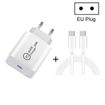 Caricabatterie da viaggio 20W USB-C PD con cavi 1m