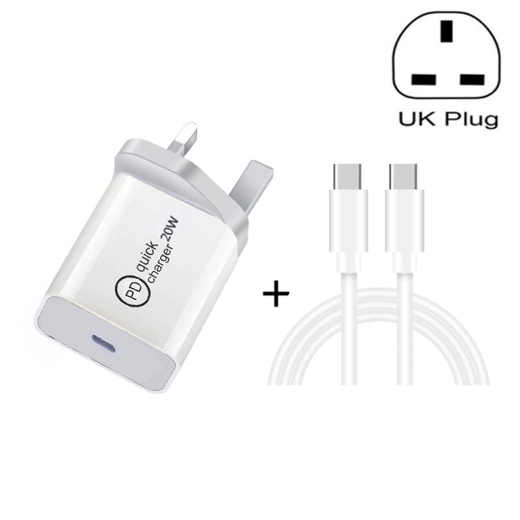 Caricabatterie da viaggio 20W USB-C PD con cavi 1m