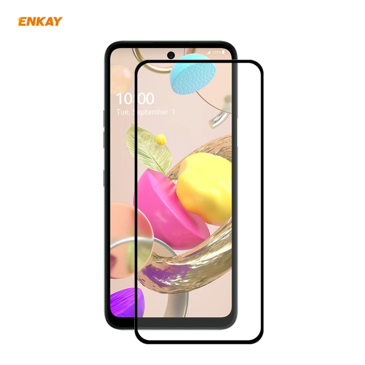 ENKAY Hat-Prince Full Glue 0.26mm 9H 2.5D Pellicola a copertura totale in vetro temperato, For LG K42 / K52 / K62, For Huawei P Smart 2021, For Nokia 3.4, For Motorola Moto G 5G(1 PC)