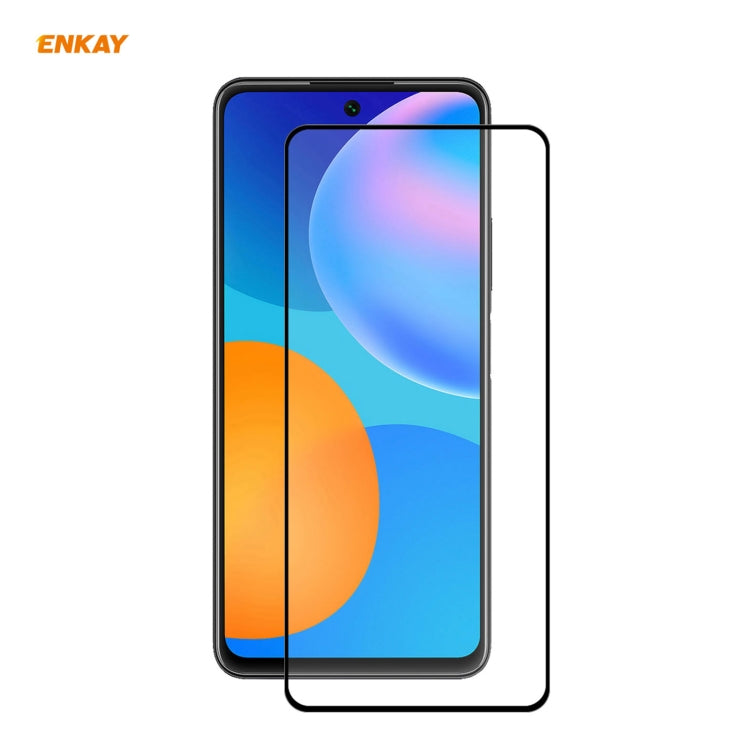 ENKAY Hat-Prince Full Glue 0.26mm 9H 2.5D Pellicola a copertura totale in vetro temperato, For LG K42 / K52 / K62, For Huawei P Smart 2021, For Nokia 3.4, For Motorola Moto G 5G(1 PC)