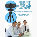 Webcam 2K HD 1080P con microfono e treppiede