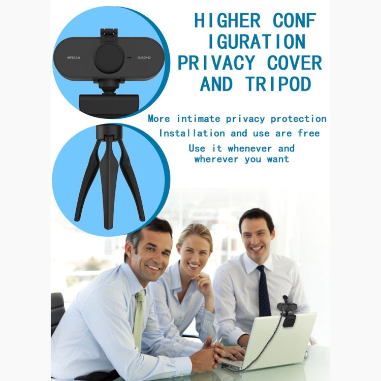 Webcam 2K HD 1080P con microfono e treppiede