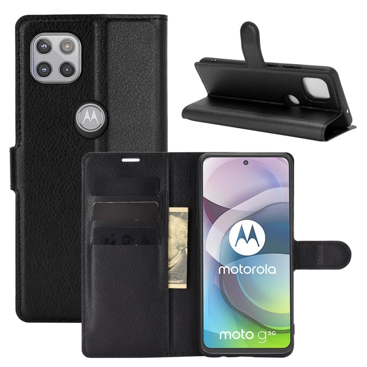 Per Motorola Moto G 5G Litchi Texture Custodia protettiva a vibrazione orizzontale con supporto, slot per schede e portafoglio, For Motorola Moto G 5G