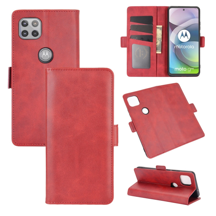 Per Motorola Moto G 5G Custodia in pelle a vibrazione orizzontale con fibbia magnetica a doppio lato con supporto, slot per schede e portafoglio, For Motorola Moto G 5G