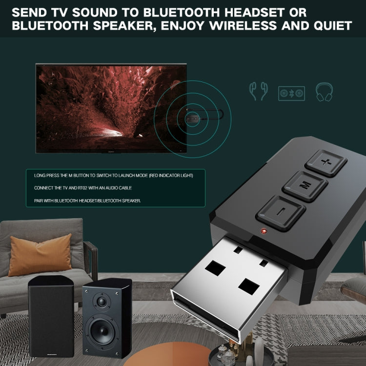 Adattatore audio Bluetooth USB RT02 per auto