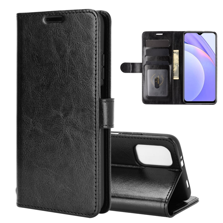 Per Xiaomi Redmi Note 9 4G R64 Texture Custodia protettiva a vibrazione orizzontale singola con supporto e slot per schede e portafogli e cornice per foto, For Xiaomi Redmi Note 9 4G