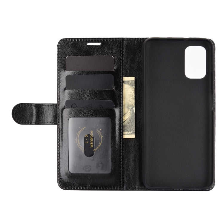 Per Xiaomi Redmi Note 9 4G R64 Texture Custodia protettiva a vibrazione orizzontale singola con supporto e slot per schede e portafogli e cornice per foto, For Xiaomi Redmi Note 9 4G
