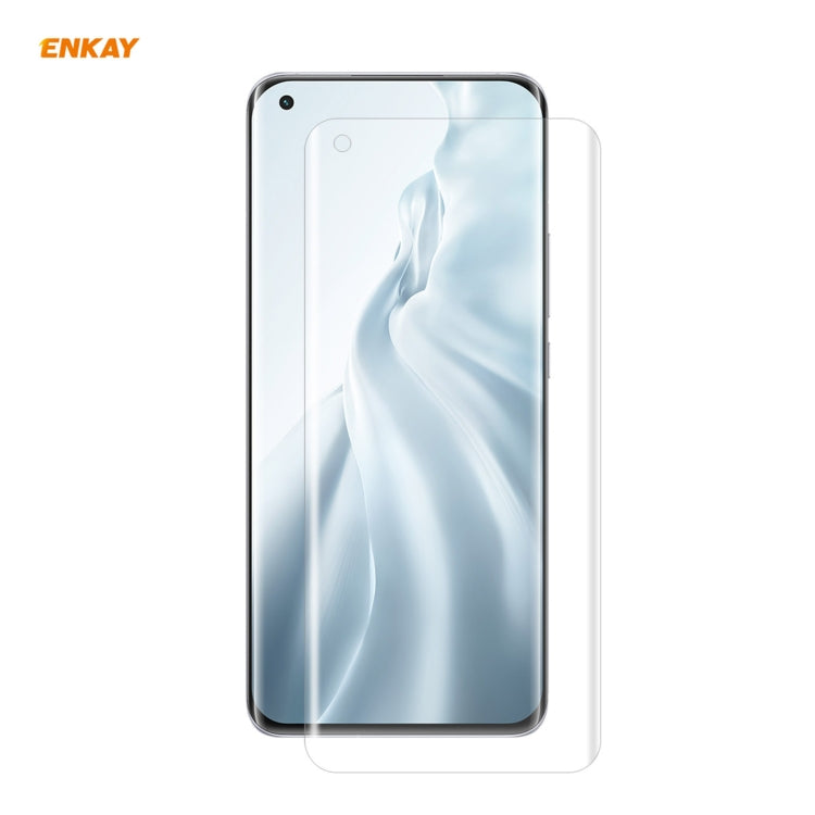 ENKAY Hat-Prince 3D Full Screen PET Curvo Piegatura a caldo Protezione per schermo HD Supporto per pellicola morbida Sblocco dell'impronta digitale, For Xiaomi MI 11, For Huawei Nova 8, For Huawei Nova 8 Pro