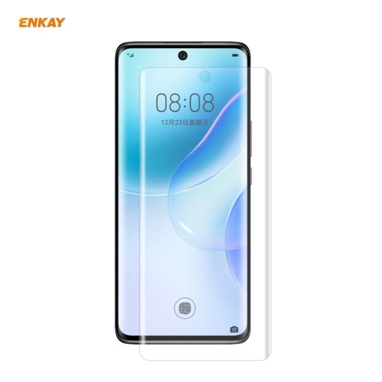 ENKAY Hat-Prince 3D Full Screen PET Curvo Piegatura a caldo Protezione per schermo HD Supporto per pellicola morbida Sblocco dell'impronta digitale, For Xiaomi MI 11, For Huawei Nova 8, For Huawei Nova 8 Pro