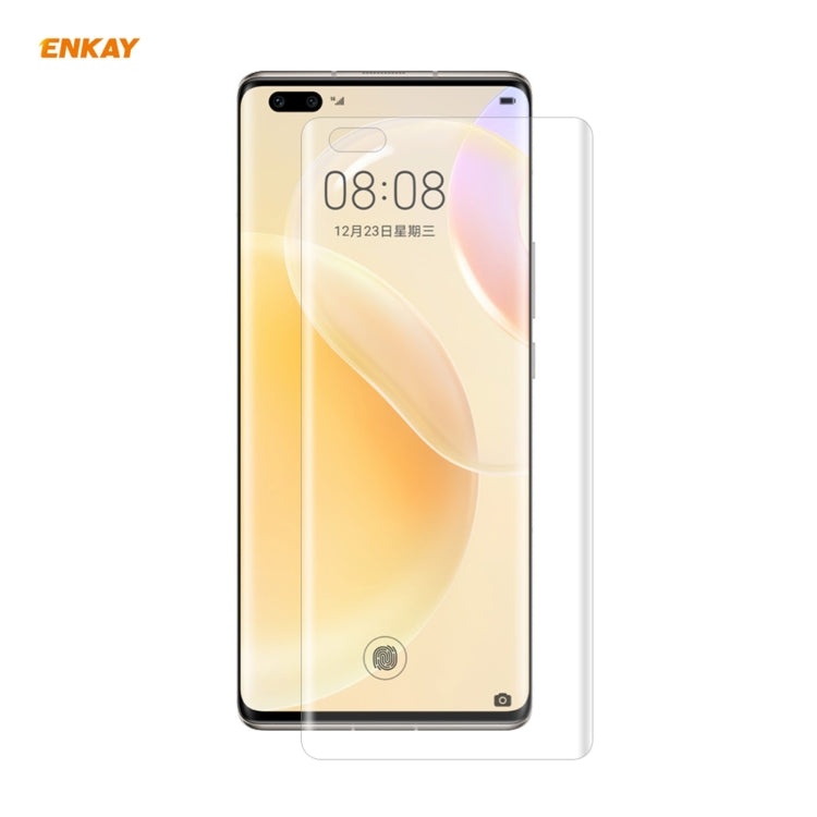 ENKAY Hat-Prince 3D Full Screen PET Curvo Piegatura a caldo Protezione per schermo HD Supporto per pellicola morbida Sblocco dell'impronta digitale, For Xiaomi MI 11, For Huawei Nova 8, For Huawei Nova 8 Pro