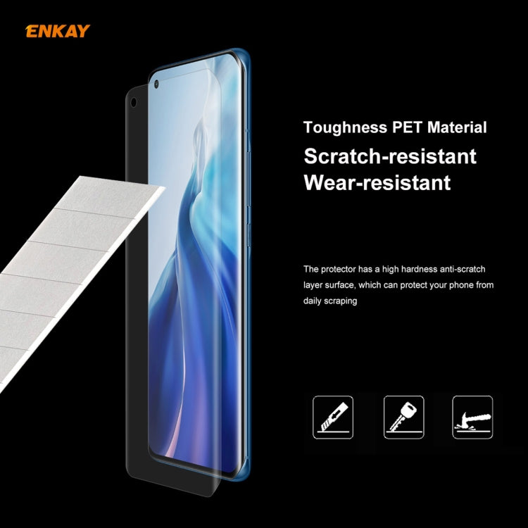 10 PCS ENKAY Hat-Prince 3D Full Screen PET Curvo Piegatura a caldo Pellicola salvaschermo HD Pellicola morbida, Supporto sblocco impronte digitali, For Xiaomi Mi 11, For Huawei Nova 8, For Huawei Nova 8 Pro