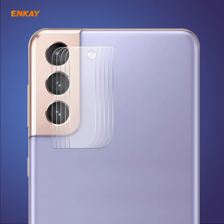 5 PZ ENKAY Hat-Prince 0.2mm 9H 2.15D Bordo arrotondato Obiettivo fotocamera posteriore Pellicola protettiva in vetro temperato, For Samsung Galaxy S21(5 PCS), For Samsung Galaxy S21+(5 PCS), For Samsung Galaxy S21 Ultra(5 PCS)