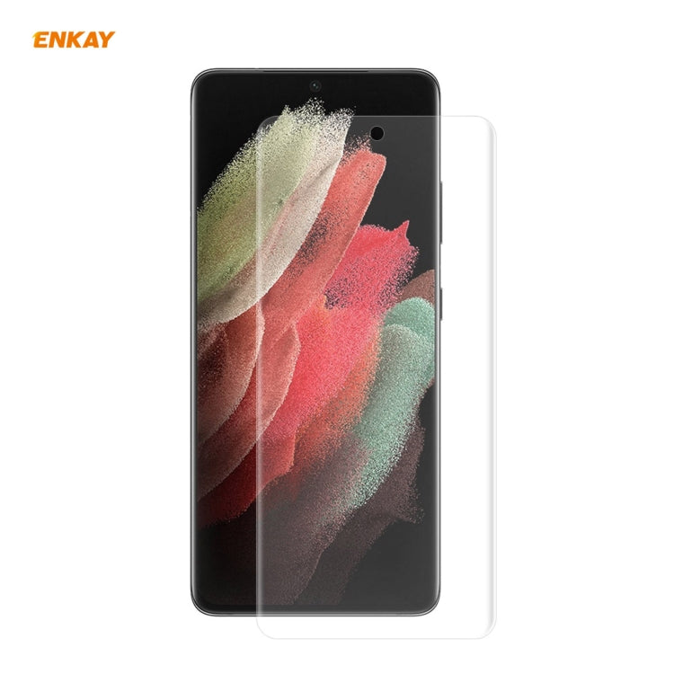 Per Samsung Galaxy S21 Ultra 5G ENKAY Hat-Prince 3D Full Screen PET Curvo Piegatura a caldo Pellicola salvaschermo HD Pellicola morbida, For Samsung Galaxy S21 Ultra 5G