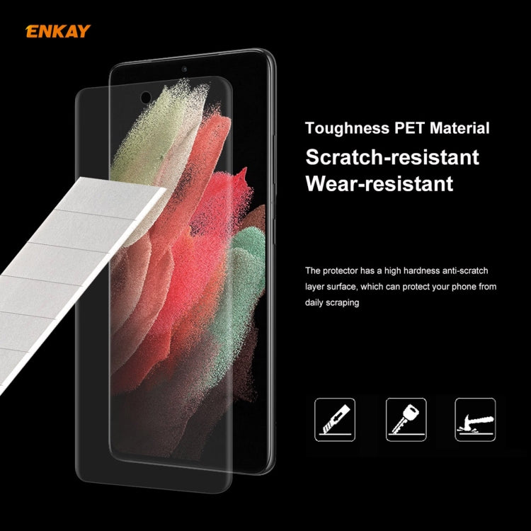 5 PCS Per Samsung Galaxy S21 Ultra 5G ENKAY Hat-Prince 3D Full Screen PET curvo piegatura a caldo HD protezione dello schermo pellicola morbida, For Samsung Galaxy S21 Ultra 5G