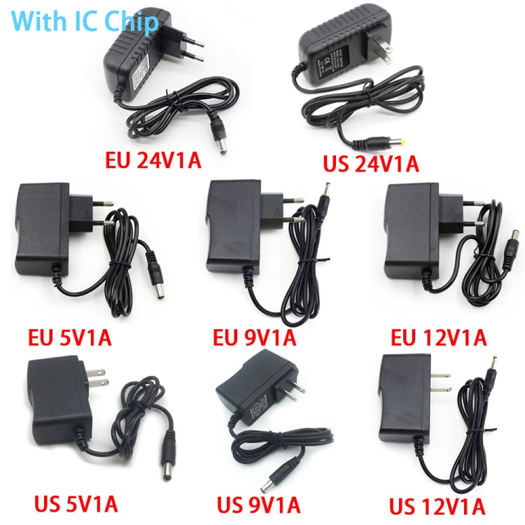 Adattatore caricabatterie 5V 9V 12V 24V 1A con spina EU/US