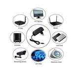 Adattatore caricabatterie 5V 9V 12V 24V 1A con spina EU/US