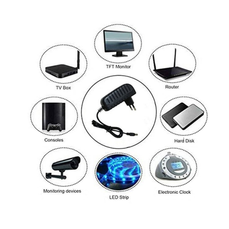 Adattatore caricabatterie 5V 9V 12V 24V 1A con spina EU/US