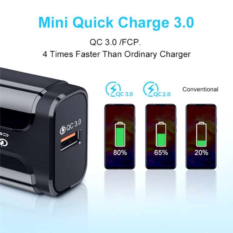 Caricabatterie da viaggio USB 18W QC 3.0 con cavo Micro USB 1m